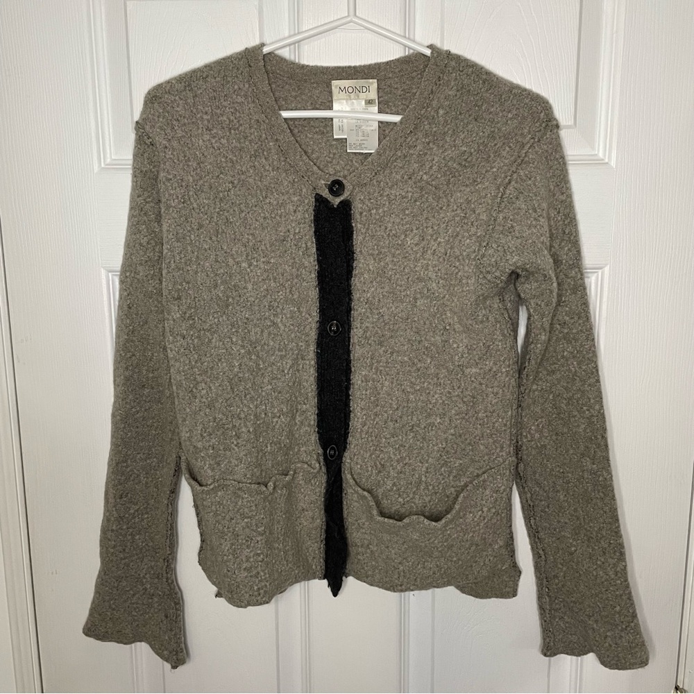 Mondi Vintage Merino Wool Cozy Cardigan Sweater 42